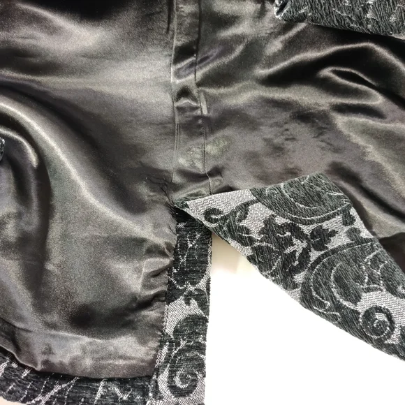Soft Surroundings Coat Black Chenille Damask PS
